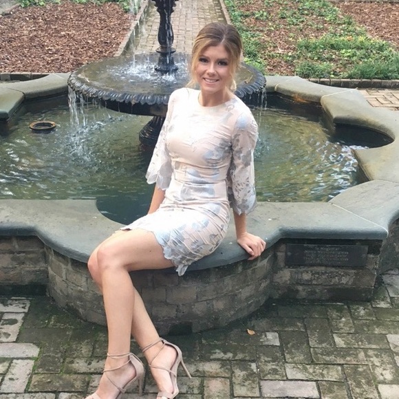 Dress the Population Paige Nude Sheath Dress Silver Embroidery - Picture 11 of 11